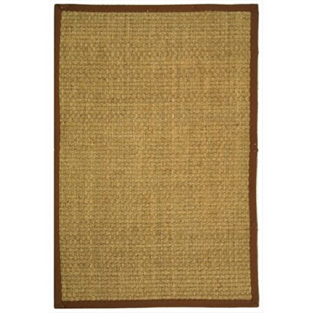 Safavieh 2 ft. 6 in. x 4 ft. Accent Casual Natural and Brown Natural Fiber Rug NF114B-24